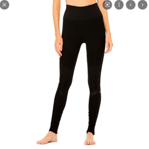 ALO Yoga Pants - NWT Alo Yoga High Waist Seamless Moto Leggings Black SMALL $98